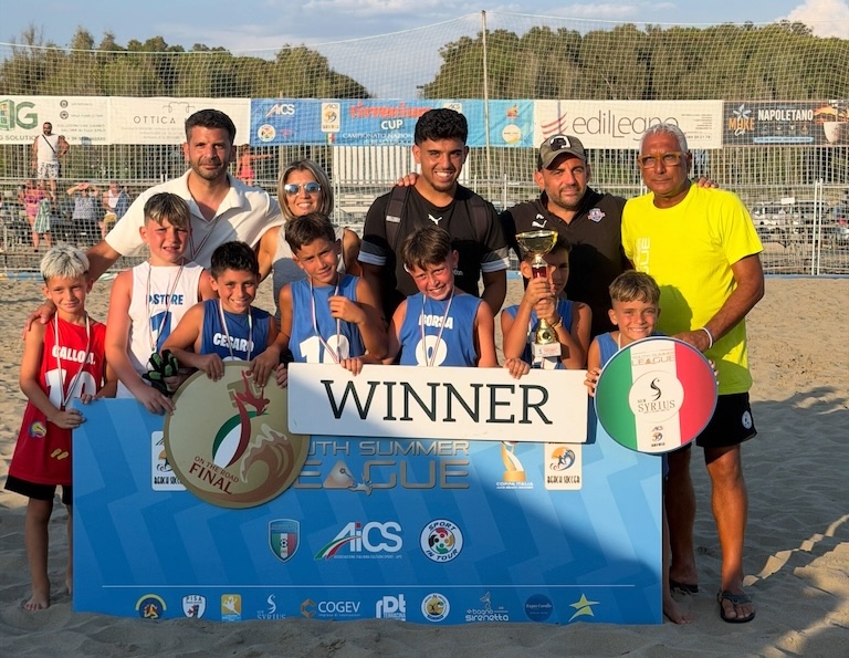 Squadra del Beach Soccer AICS Giovanile