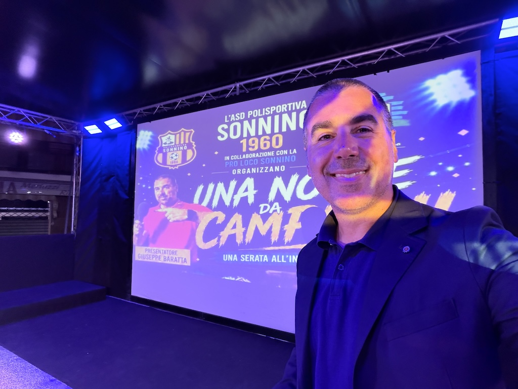 Giuseppe Baratta selfie a Sonnino