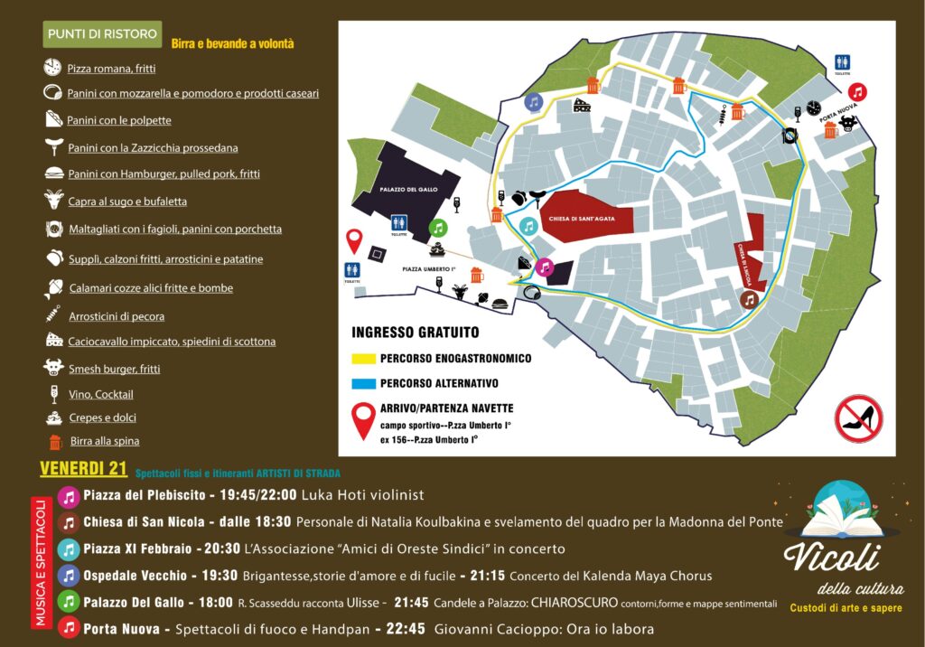 Venerdì a Prossedi con Vicoli della Cultura: arte, musica, teatro e spettacoli nel cuore del borgo. Sabato sarà Vicoli di Notte Vicoli della Cultura a Prossedi 2026 programma e mappa del paese