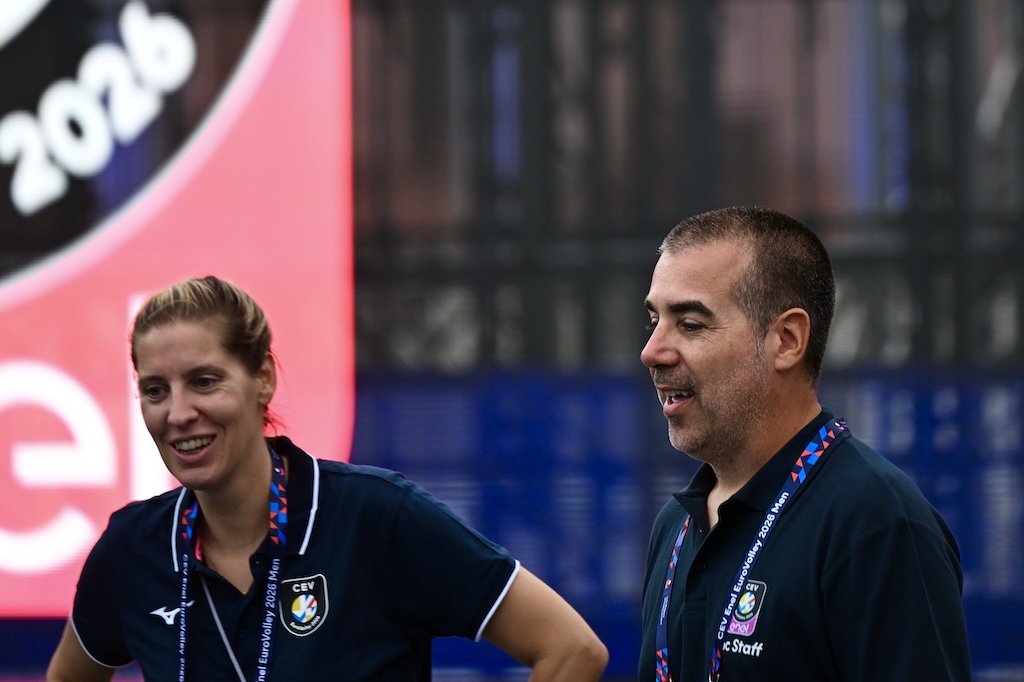 Cev ENEL Eurovolley 2026 Napoli Giuseppe Baratta con Maike Bouwer di Cev